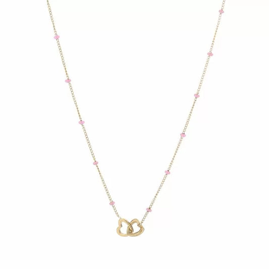 Friendship ketting pink - goud