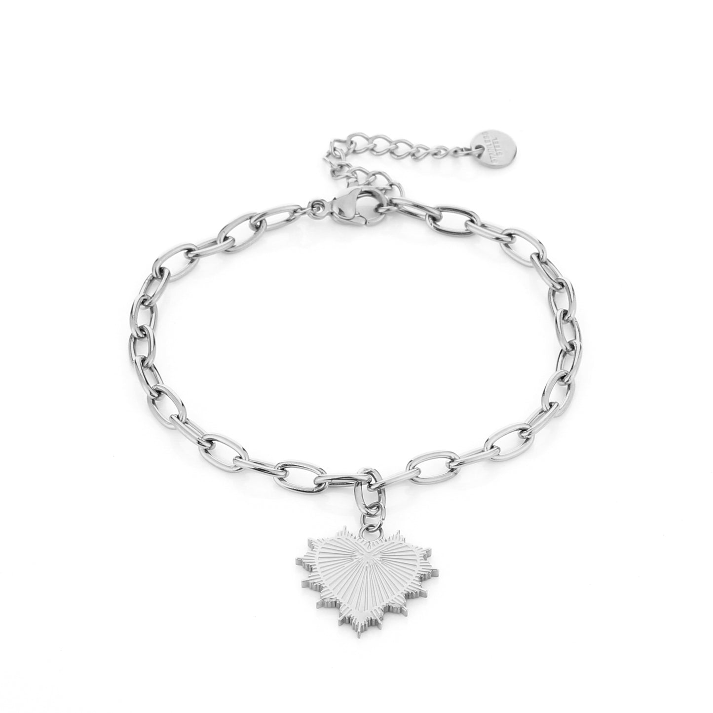 Armband Sparkle Heart - zilver