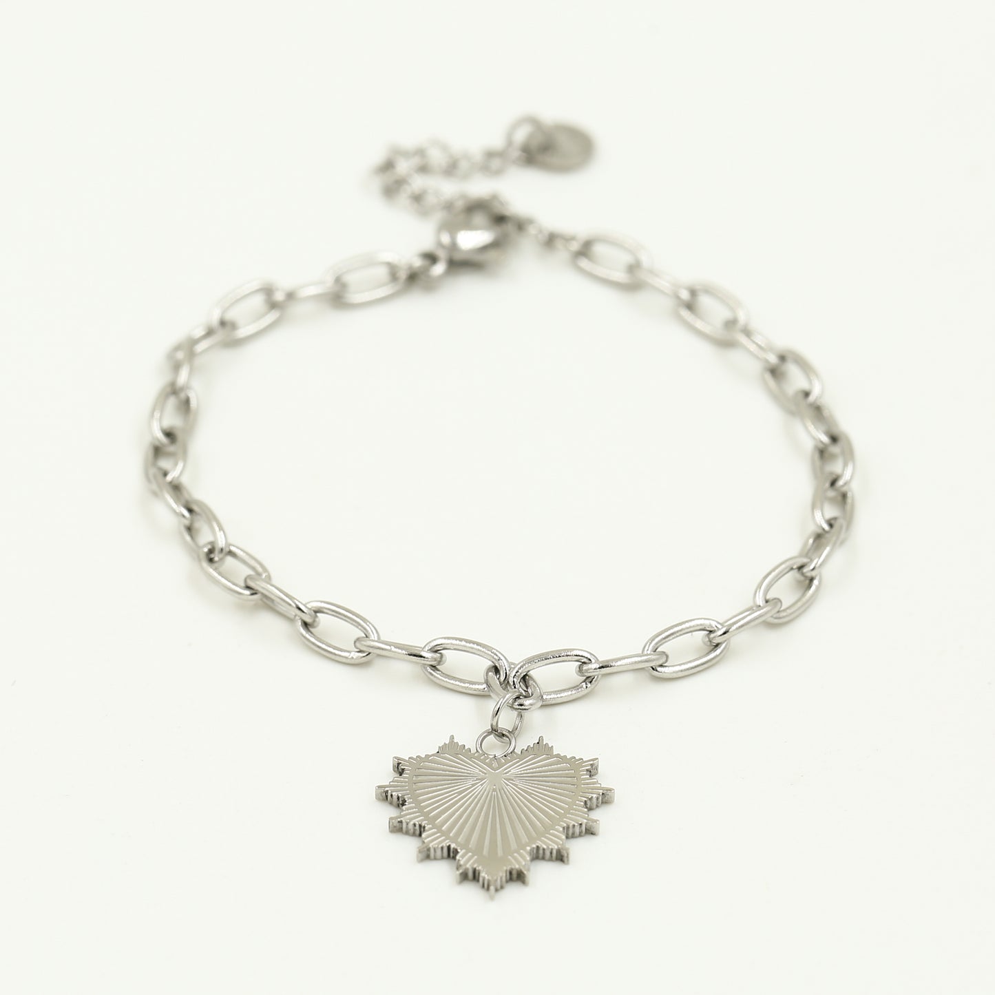 Armband Sparkle Heart - zilver