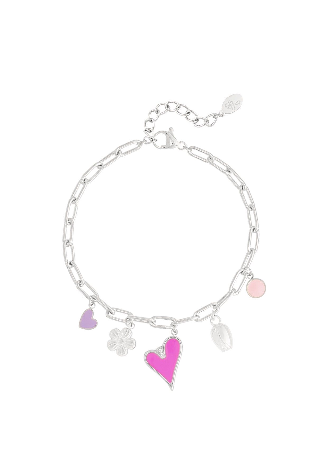 Bedelarmband Colorful day - zilver