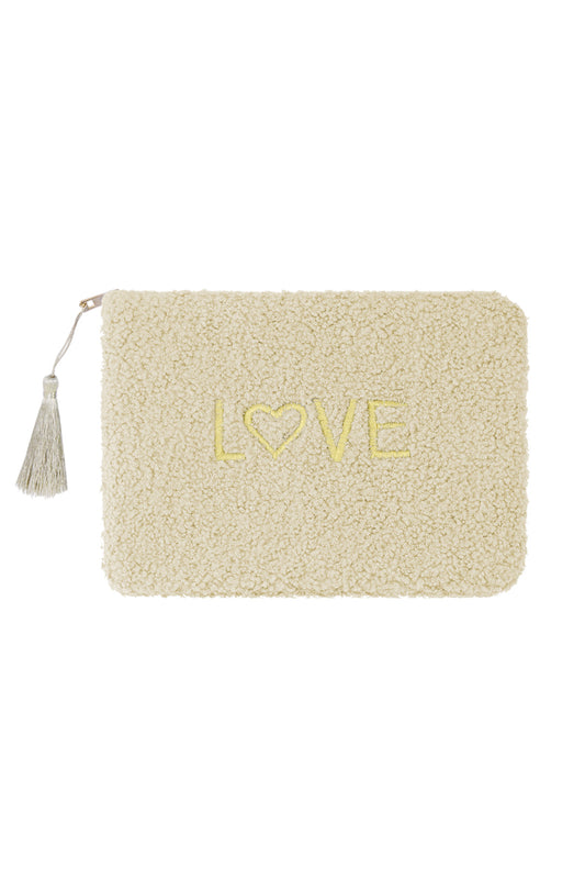 Make-up tas teddy love-beige