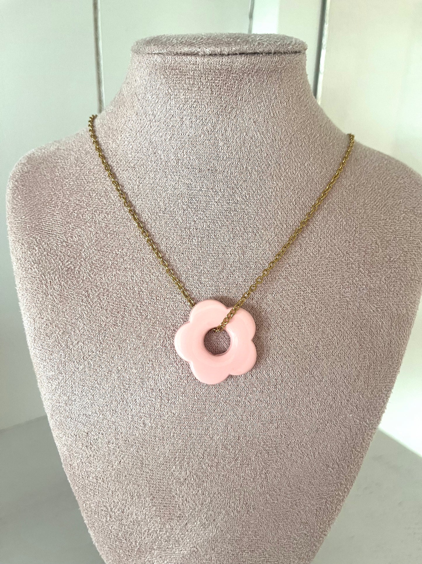 Ketting met verwisselbare bloem - goud