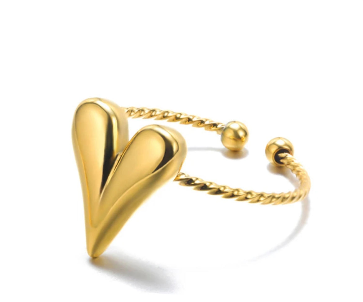 Classic ring Hart dun - goud