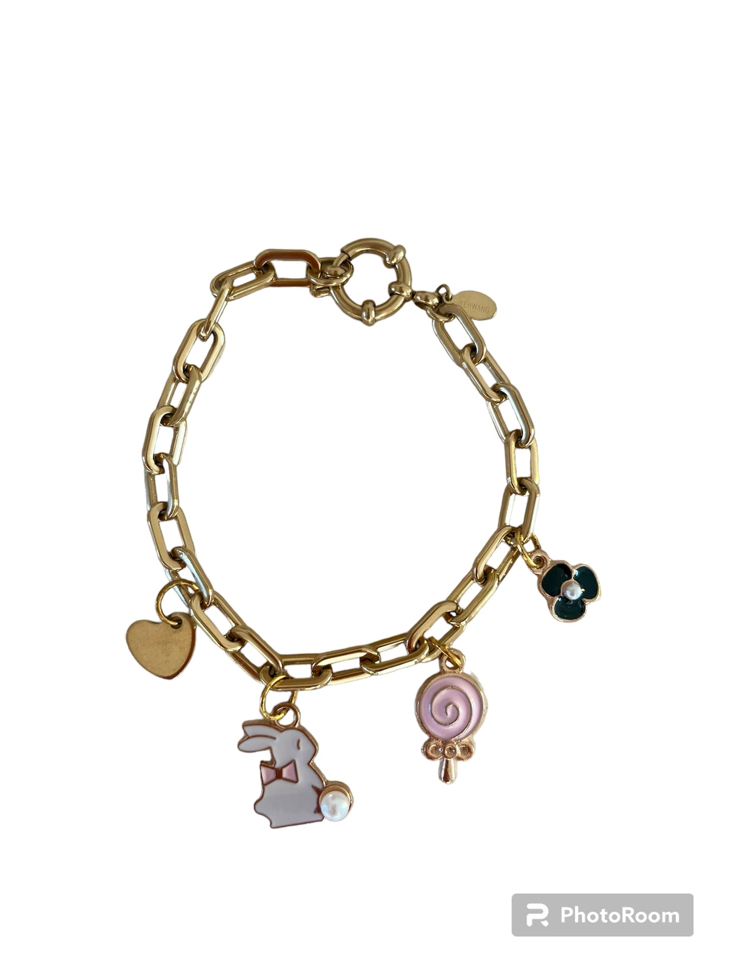 Bedelarmband Candy goud