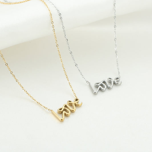 Ketting Love  - zilver