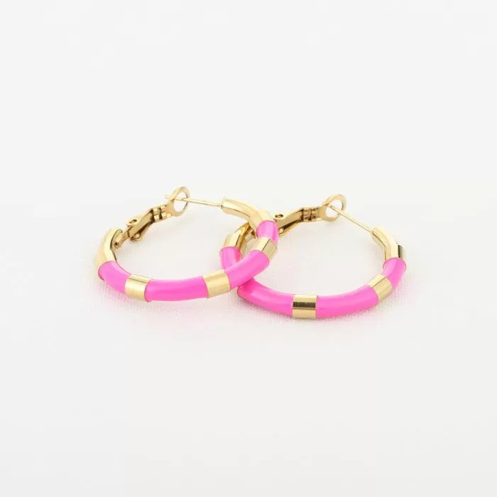 Hoops gestreept goud - roze