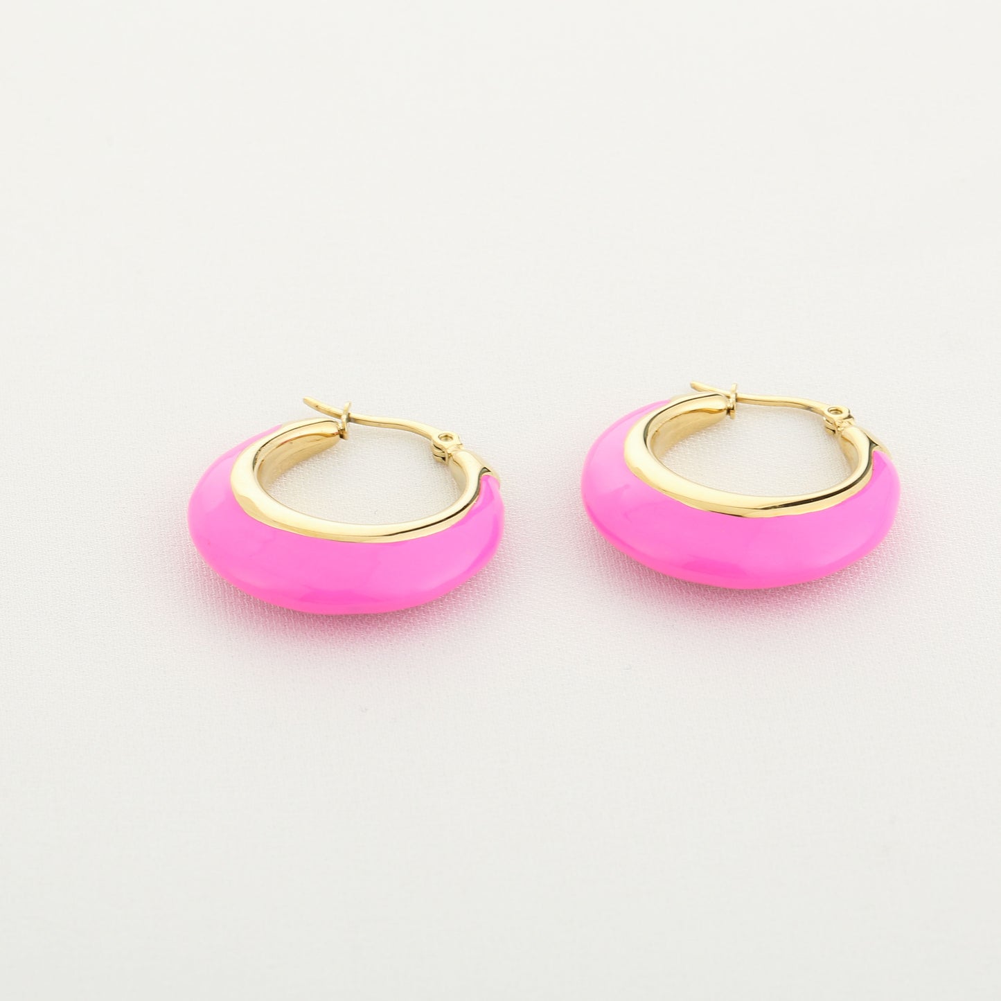 Oorbellen glamour goud roze