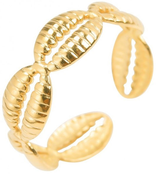 Ring schelp - goud