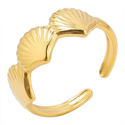 Ring schelpjes - goud