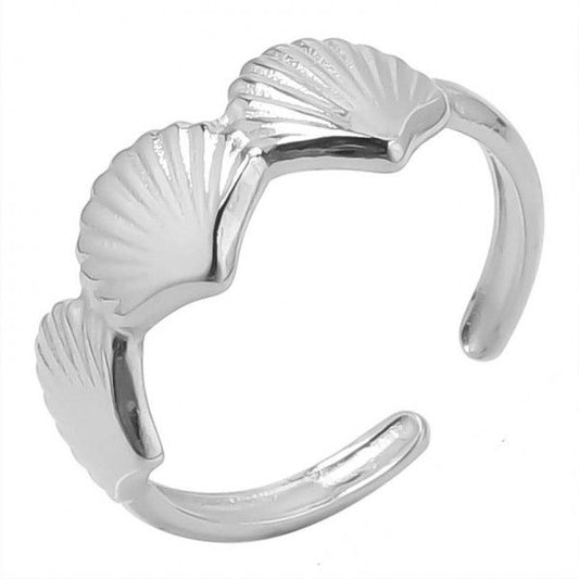 Ring schelpjes - zilver