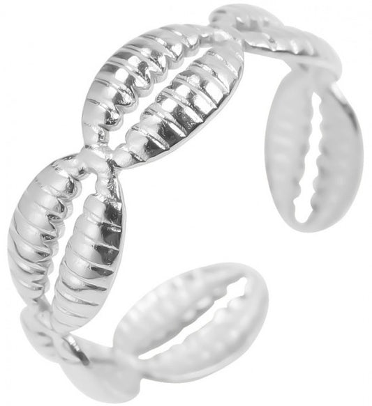 Ring schelp - zilver