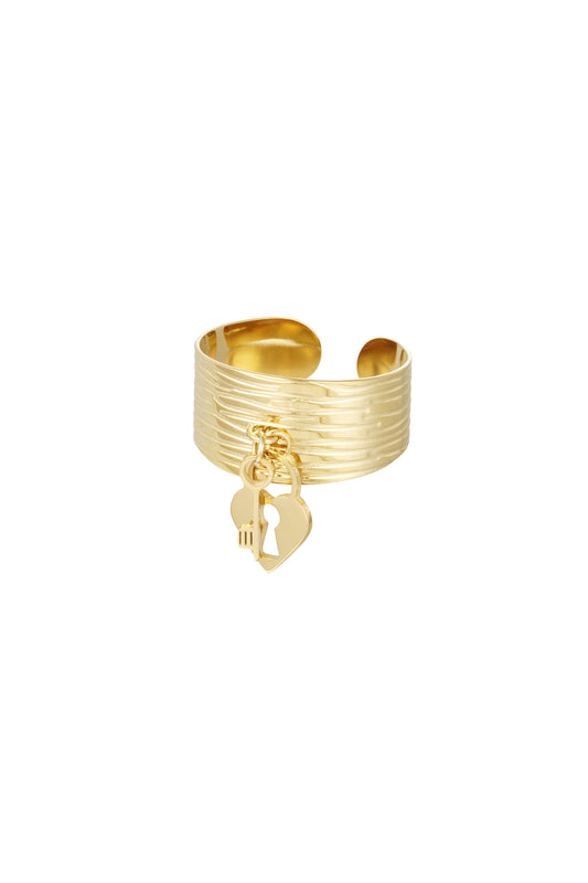 Ring met slotje - goud