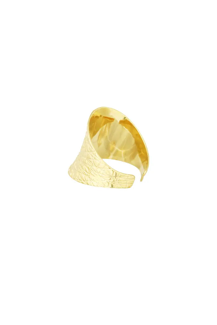 Vintage big statement ring - goud