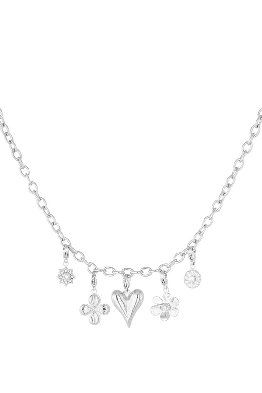 Bedelketting Natural love - zilver