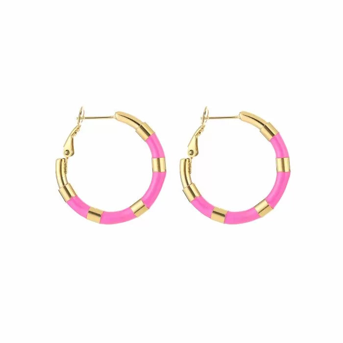 Hoops gestreept goud - roze