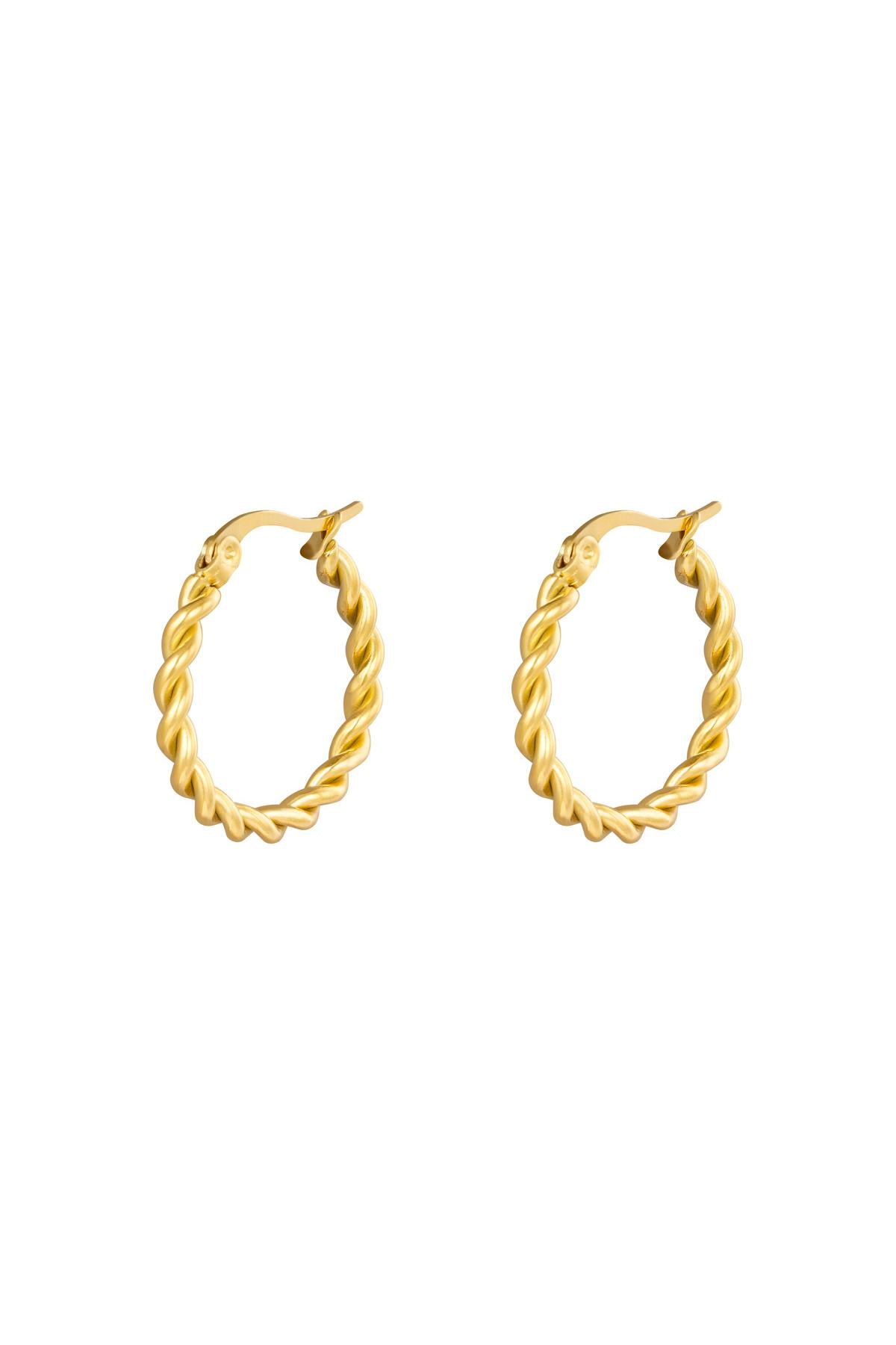 Twisted hoops goud