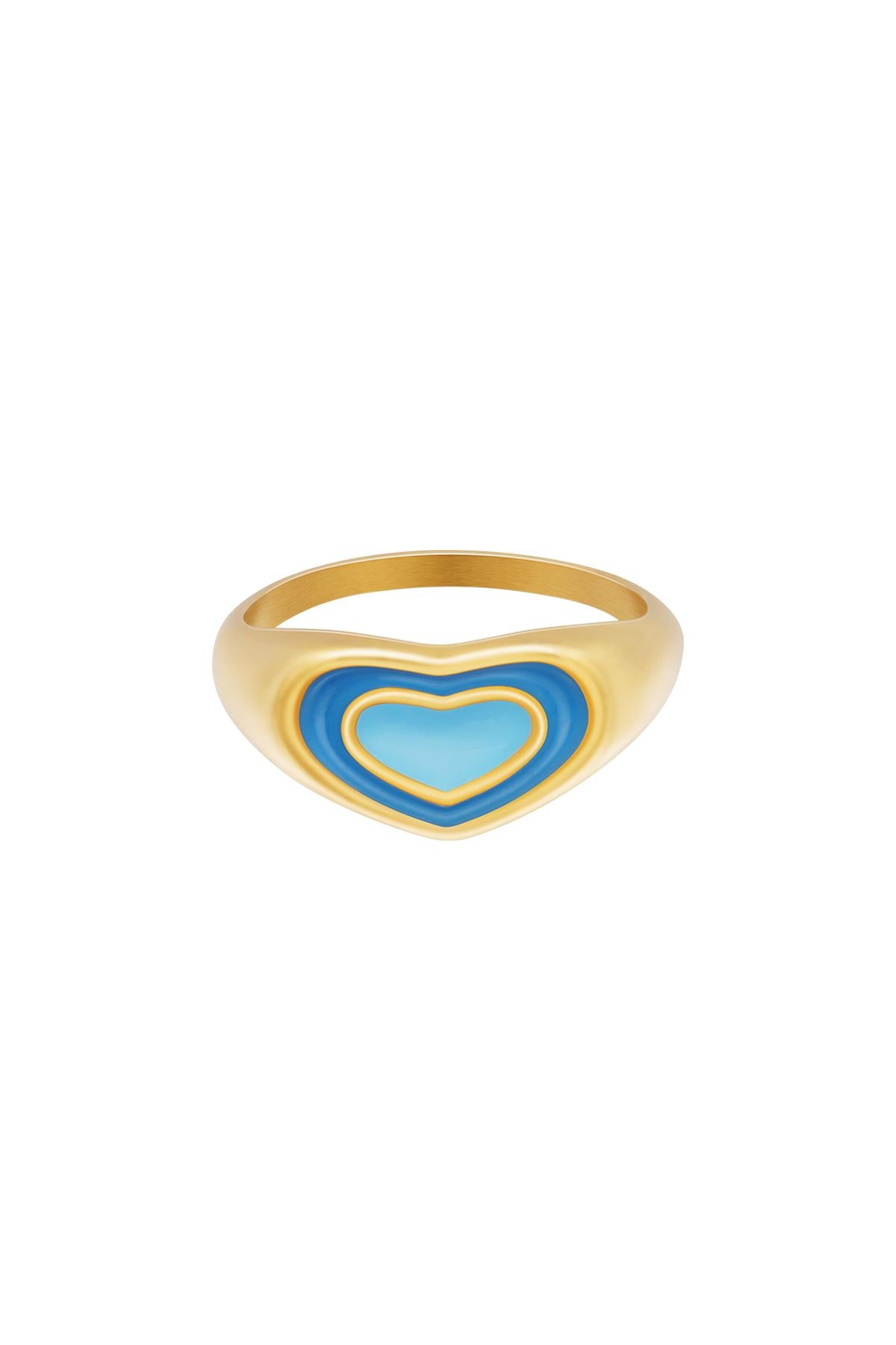 Ring Blauw hart