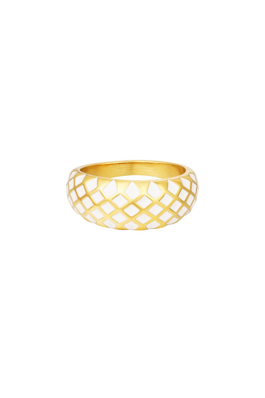 Ring Gold White maat 18