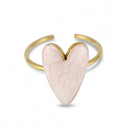 Ring Hart pearl light pink-gold