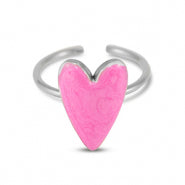 Ring Hart pearl pink-silver