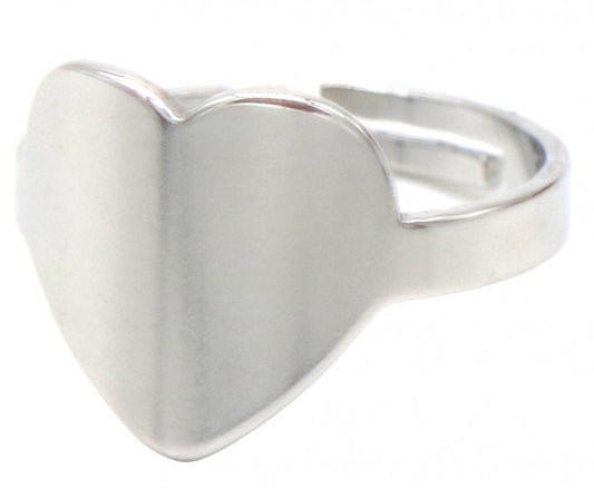 Ring Big Heart - zilver