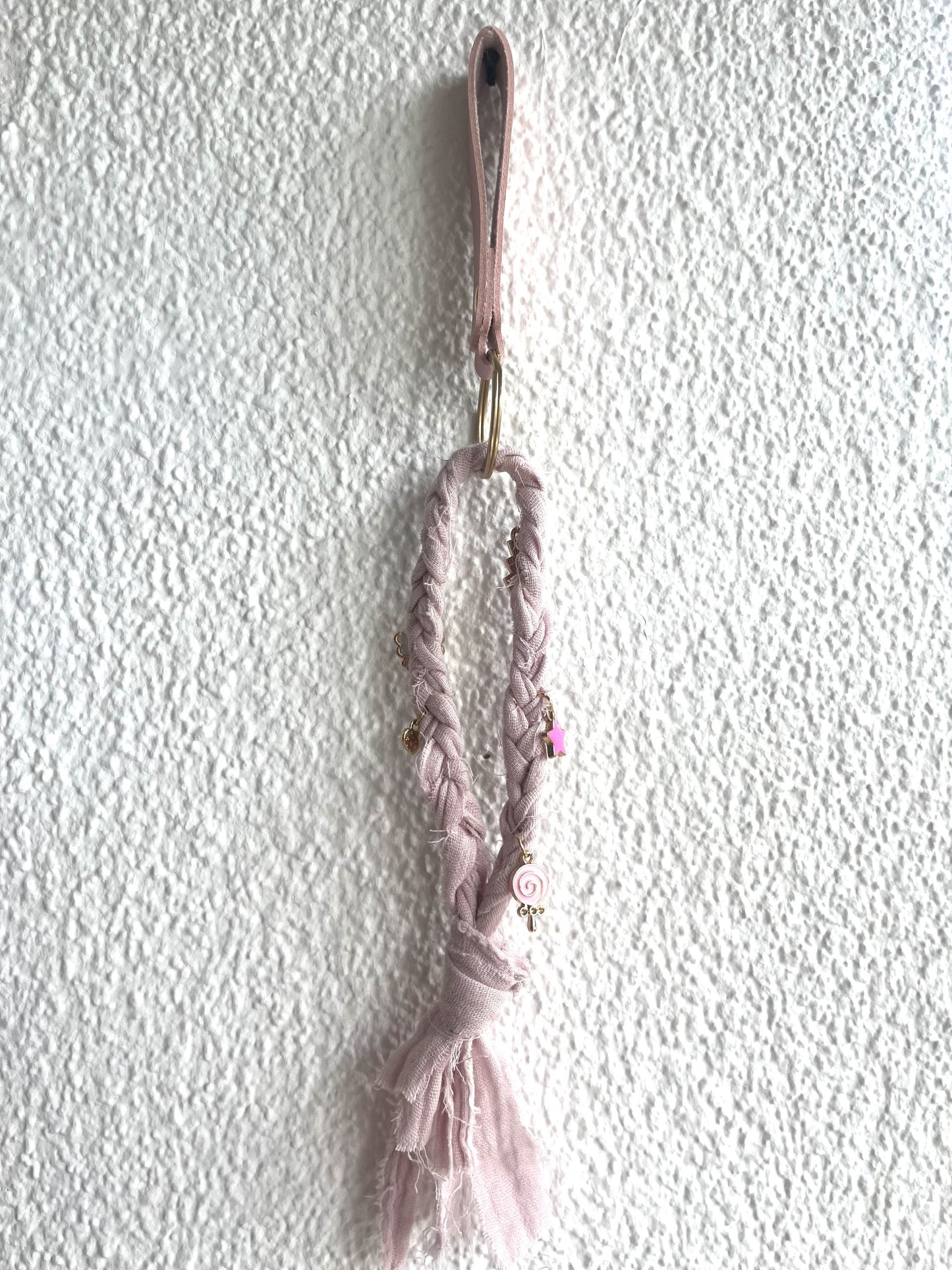 Sleutelhanger roze - goud