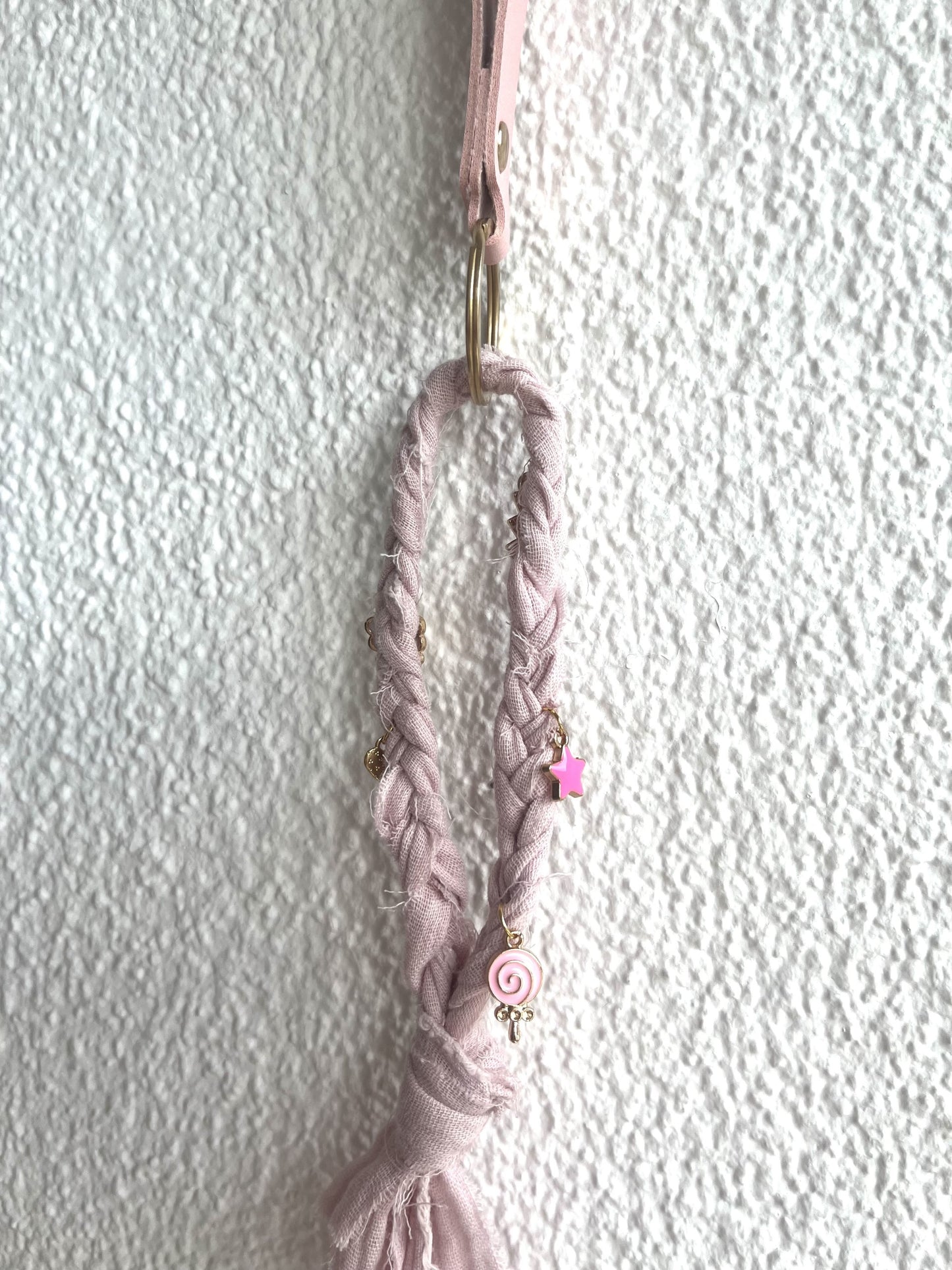 Sleutelhanger roze - goud