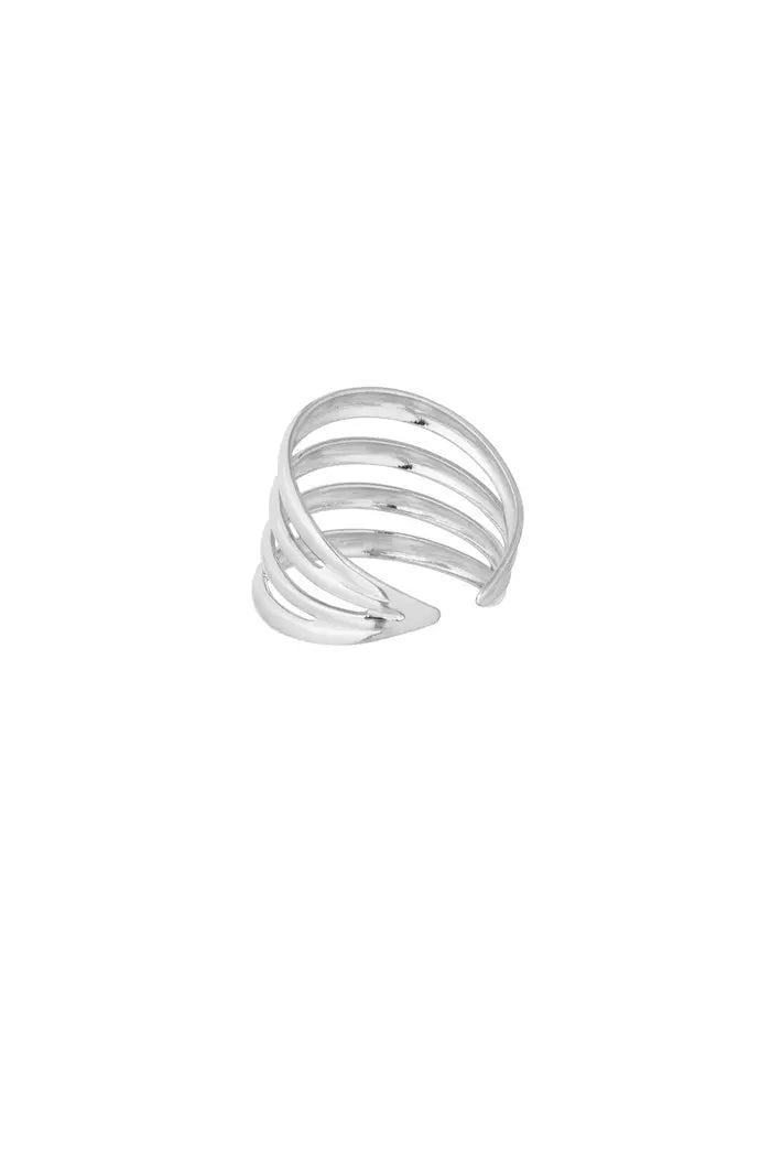 Vierlaagse ring - zilver